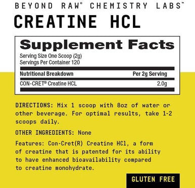 Beyond Raw Creatine Hcl Powder For Men And Women Muscle Strength, Energy Production, Cognitive Support, Cellular Hydration Science-Backed, Lab Grade Formula 120 Servings