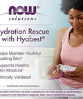 Now Foods Solutions Hydration Rescue With Hyabest Hyaluronic Acid Helps Maintain Youthful Looking Skin Supports Healthy Skin Moisture 60 Veg Capsules