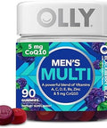 Olly MenS Multivitamin Gummy Overall Health And Immune Support and Metabolism Gummy Rings Apple Cider Vinegar Vitamin B12 Chromium