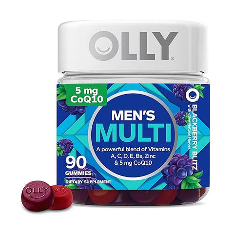 Olly Men'S Multivitamin Gummy Overall Health And Immune Support & Metabolism Gummy Rings Apple Cider Vinegar Vitamin B12 Chromium