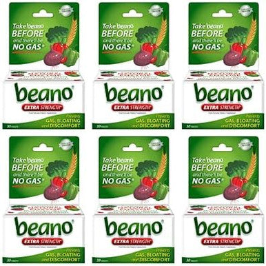 Beano Extra Strength Gas Prevention & Digestive Enzyme Supplement 30 Count (Pack Of 2)