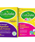 Culturelle Daily Probiotic Bundle Pro Strength Daily Probiotic Capsules For Men And Women And Daily Probiotic Chewables For Kids Digestive Immune Support Gluten Free