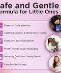 Wellements Organic Baby Multivitamin Drops (1 Fl Oz) Cherry Flavor Liquid Multivitamins for Infants and Toddlers (2 Months+) Toddler Vitamins for Immune Support* Healthy Growth and Bone Development*