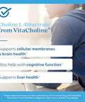 Doctor'S Best Choline Lbitartrate (Vitacholine) Supports Prenatal Health & Liver Function Nongmo Gluten Soy Vegan 60 Veggie Caps