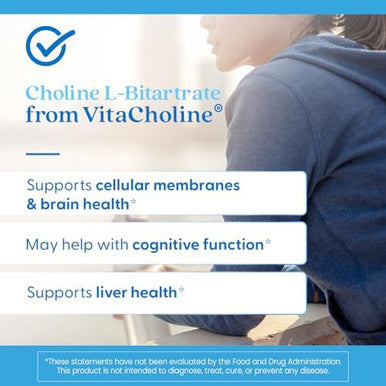 Doctor'S Best Choline Lbitartrate (Vitacholine) Supports Prenatal Health & Liver Function Nongmo Gluten Soy Vegan 60 Veggie Caps