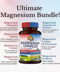 Vitalitown Ultimate Magnesium Bundle (Pack Of 2) Magnesium 4-In-1 Complex (Item 1) & Magnesium 10-In-1 Complex (Item 2) 120 + 90 Capsules