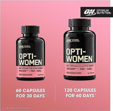Optimum Nutrition Opti Women Daily Multivitamin For Women Immune Support Supplement With Iron 30 Day Supply 60 Count