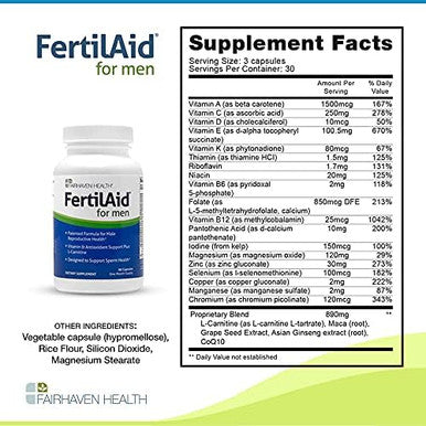 Fairhaven Health Fertilaid For Men And Women Combo Fertility Supplements For Men And Womencount And Motility Support Preconception For Himprenatal Vitamin For Her With Vitex And Folate