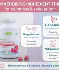 Igennus High Absorption Magnesium Citrate Gummies with LTheanine and B6 Calm and Nervous System Support for Adults and Kids SugarFree Clean Ingredients and Vegan Watermelon Flavor 4590 Servings