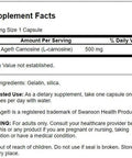 Swanson L-Carnosine 500 Milligrams 60 Capsules
