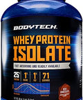 Bodytech Whey Protein Isolate Powder 25G Protein Per Serving With Bcaas Fastabsorbing For Muscle Growth & Recovery Rich Chocolate (1.5 Lb 21 Servings)
