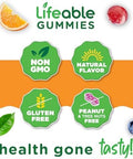 Lifeable Multivitamin for Men Gummies VIT A C D E B1 B2 Niacin B5 B6 Folate B12 Biotin Iodine Zinc Chromium Ginseng Lycopene Inositol Mens Multivitamins Gummies 90 Gummies