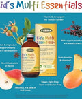 Flora Kid'S Multi Essentials Plus Liquid Multivitamin Formula Supports Immune System & Healthy Growth Vitamins A C E D & B12 Vegan Gluten & Dairy 7.6 Fl. Oz. Glass Bottle