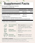 Micro Ingredients Berberine With Ceylon Cinnamon 240 Veggie Capsules High Absorption Berberine Hci Supplement Turmeric Root & Cinnamon Bark Extract Non-Gmo Gluten Free