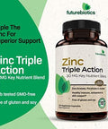 Futurebiotics Zinc Triple Action 30Mg Key Nutrient Blend Immune Support Supplement With Zinc Acetate Picolinate & Orotate Immune Antioxidant & Skin Health Support 150 Vegetarian Capsules
