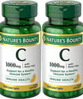 NatureS Bounty Vitamin C + Rose Hips Immune Support 1000Mg Coated Caplets 100 Ct Pack Of 2