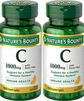 Nature'S Bounty Vitamin C Rose Hips Immune Support 1000Mg Coated Caplets 100 Ct - Pack Of 2