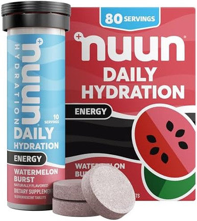 Nuun Energy Electrolyte Tablets With Ginseng Caffeine From Green Tea Extract Vitamin B12 B6 B5 Magnesium & 4 Other Electrolytes Gluten & Vegan Mixed Flavors 4 Pack (40 Servings Total)