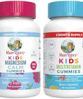 Maryruth Organics Multivitamin (Strawberry) And Magnesium Calm Gummies (Hibiscus) For Kids Clean Label Project Verifieda' Vitamins For Overall Wellness And Sleep Vegan NonGmo Gluten