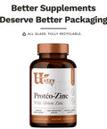 Utzy Naturals Prot o-Zinc | Chelated Zinc For Immune Health | Albion Chelated Zinc Bisglycinate (Traacs) | Made In The Usa | 60 Capsules