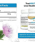 Truemilkthistle Milk Thistle Supplement 525Mg Milk Thistle (80% Silymarin) Containing 420Mg Of Silymarin Antioxidant Support Liver Support Supplement 60 Veggie Capsules