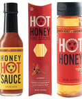 Savannah Bee Company Hot Honey Box Gift Set - Award-Winning Honey Collection - Includes Hot Honey, Sauce, and Fire Sticks - Perfect Gourmet Gift for Spice Lovers