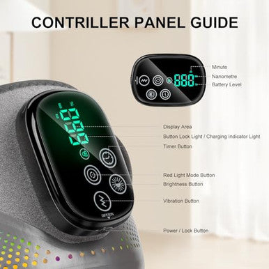 Galax Pro Knee Electric Massager With Heat Cordless Heated Knee Massage For Pain Relief With 3 Heating Levels 6 Vibration Modes Led Screen & Adjustable Strap