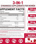 Natisland D Mannose With Cranberry Gummies D-Mannose Supplements 1500Mg For Women With Hibiscus For Urinary Tract Health Bladder Liver Support Sugar-Free Vegan Raspberry Flavor 60 Count