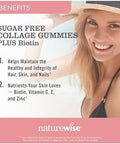 Naturewise Collagen Gummies - Strawberry Lemon Flavor - Type 1 & 3 Peptides For Women With Biotin, Vitamin C, E, & Zinc For Hair Skin And Nails & Joint Support - 60 Count[1-Month Supply]