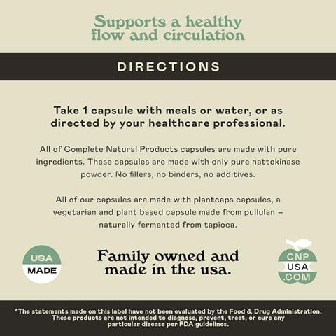 Complete Natural Products Nattokinase 100 Capsules & Turmeric 100 Capsules Bundle