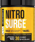 Jacked Factory Nitrosurge Build Pre Workout With Creatine For Muscle Building Con Cret Creatine Powder & Elevatp For Intense Energy Powerful Pump & Endless Endurance 30 Servings Blue Raspberry