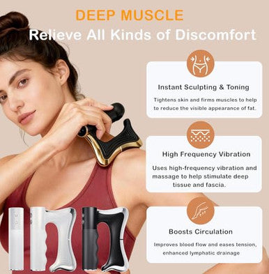 Masiketec Heated Muscle Scraper Tool electric Fascia Knife Massager Heating And Vibration Muscle Scraper Tool Body Gua Sha Massage Tool Fascia Tool Massage Tools For Deep Tissue(Black)