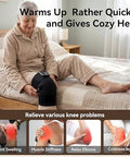 Ltnile Electric Cordless Knee Massager With 3 Heat 3 Vibration3-In-1 Knee Heating Pad For Pain ReliefArthritisAuto-Off Timer Knee Brace For Shoulder Elbow Ideal s For Men Women Dad Mom(BlackPair)