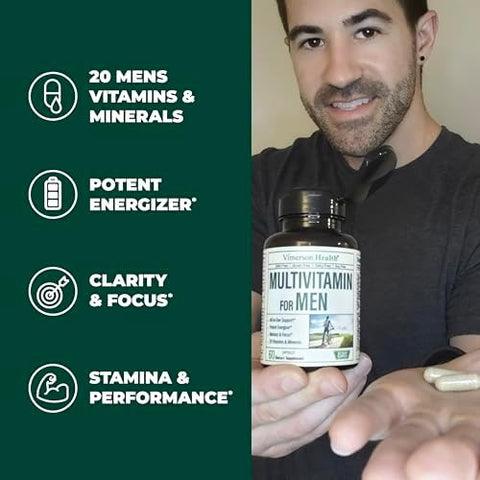 Vegan Multivitamins for Vegans and Vegetarians and Complete Multivitamin for Men
