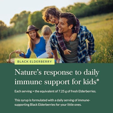 Gaia Herbs Gaiakids Black Elderberry Syrup Delicious Immune Support Supplement For Kids With Organic Black Elderberries And Honey Usda 3 Fl Oz