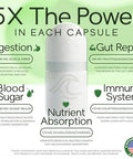 Natural Flow Supplements Prebiotic Fiber Supplement 5 In 1 Capsules