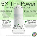 Natural Flow Supplements Prebiotic Fiber Supplement 5 In 1 Capsules