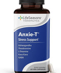 Life Seasons Anxie-T - Stress Relief Supplement - Supports Mood & Mental Focus - Feel Calm And Relaxed - Eases Tension & Nervousness - Ashwagandha Kava Kava Gaba & L-Theanine - 60 Capsules