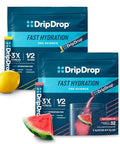 Dripdrop Hydration Electrolyte Powder Packets Watermelon & Lemon Bundle 64 Count