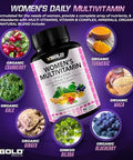Vegan Women'S Daily Multivitamin 50 Plus With Organic Wholefood Based Natural Ingredients, Ginger, Maca, Multi-Vitamin B Complex & More - Energy Support, Immune System Booster -90 Capsules