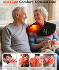 Halidodo Red Light Therapy For Neck Shoulder With Heat & Massage 5000Mah Controller Infrared Light Pad With 118 Leds Timer & Pulse Modes Portable Design For Upper Back Shoulder Neck Last 175-190Mins