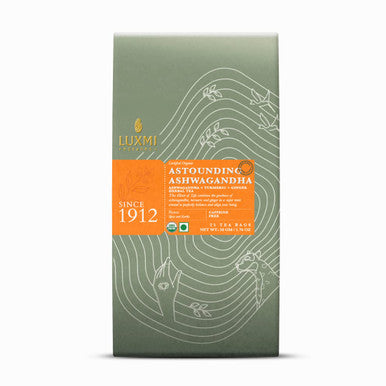 Luxmi Estates Herbal Tea Collection 25 Tea Bags EA x 3 | Turmeric Tea Ashwagandha Tea African Rose Tea | USDA Organic Herbal Tea