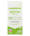 Rite Aid Biotin Supplement B7 5000Mcg, Fast Dissolving Tablets - 100 Sublingual Tablets | Skin, Hair And Nails Supplement