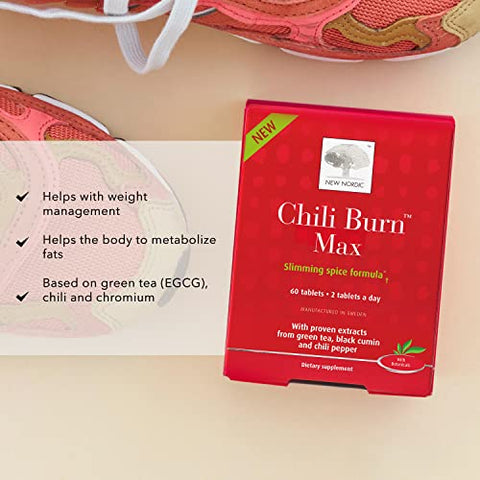 New Nordic Chili Burn Max Natural Slimming & Weight Loss Formula Supplement 60 Count (Pack Of 1)
