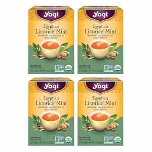 Yogi Tea Throat Comfort - 16 Bags per Pack (4 Packs) - Herbal for Throats - Organic Soothing - Includes Licorice Root, Wild Cherry Bark, Slippery Elm & More