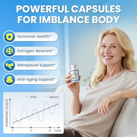 Lukaree Dim Supplement 400Mg For Women 12 In 1 Liposomal Dim Capsules With Black Cohosh Soy Isoflavones & Alpha Lipoic Acid Vegan 30 Ct.