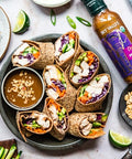 Sky Valley Thai Peanut Sauce - Gluten Free Peanut Sauce, Mild Heat, Authentic Flavor, Organic, Vegan, Non GMO, Gluten Free, Peanut Sauce for Spring Rolls- 14 Oz