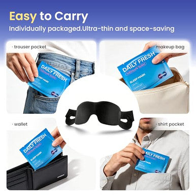 Crouvm Disposable Sleep Masks Bulk Blackout Blindfolds For Men Women Soft Eyemasks Adjustable For Sleeping Travel Yoga Light Blocking Night Eye Mask For Party Games Team Building 100 Packs