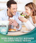 Durelife Organic 100% Pure Monk Fruit sweetener, No Erythritol, Monkfruit Extract Powder 10 OZ and DureLife XYLITOL Sugar Substitute 1 LB (16 OZ) Made From 100% Pure Birch Xylitol NON GMO