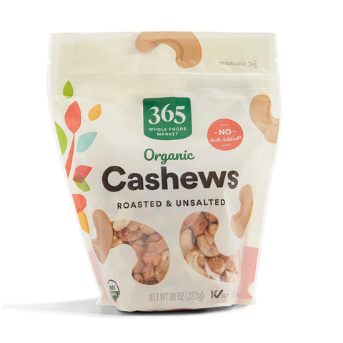 365 by Whole Foods Market, Organic Roasted & Salted Cashews, 10 Ounce